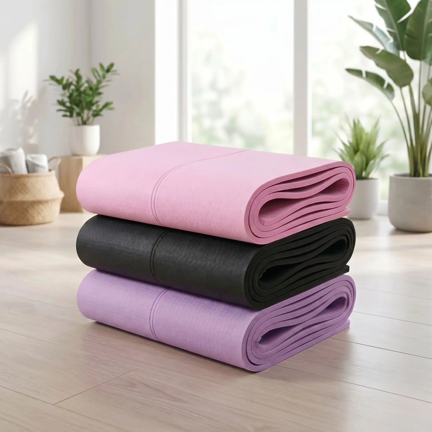 trois couleurs de tapis de yoga
